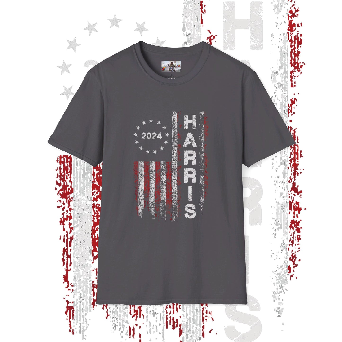 Harris Vintage American Flag Unisex T-Shirt - HARRIS 2024