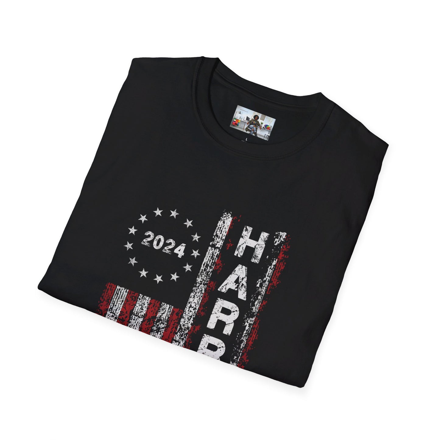 Harris Vintage American Flag Unisex T-Shirt - HARRIS 2024