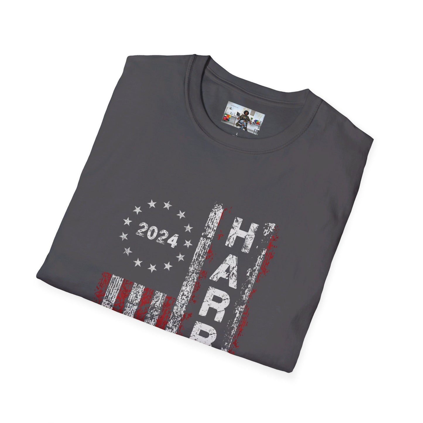 Harris Vintage American Flag Unisex T-Shirt - HARRIS 2024