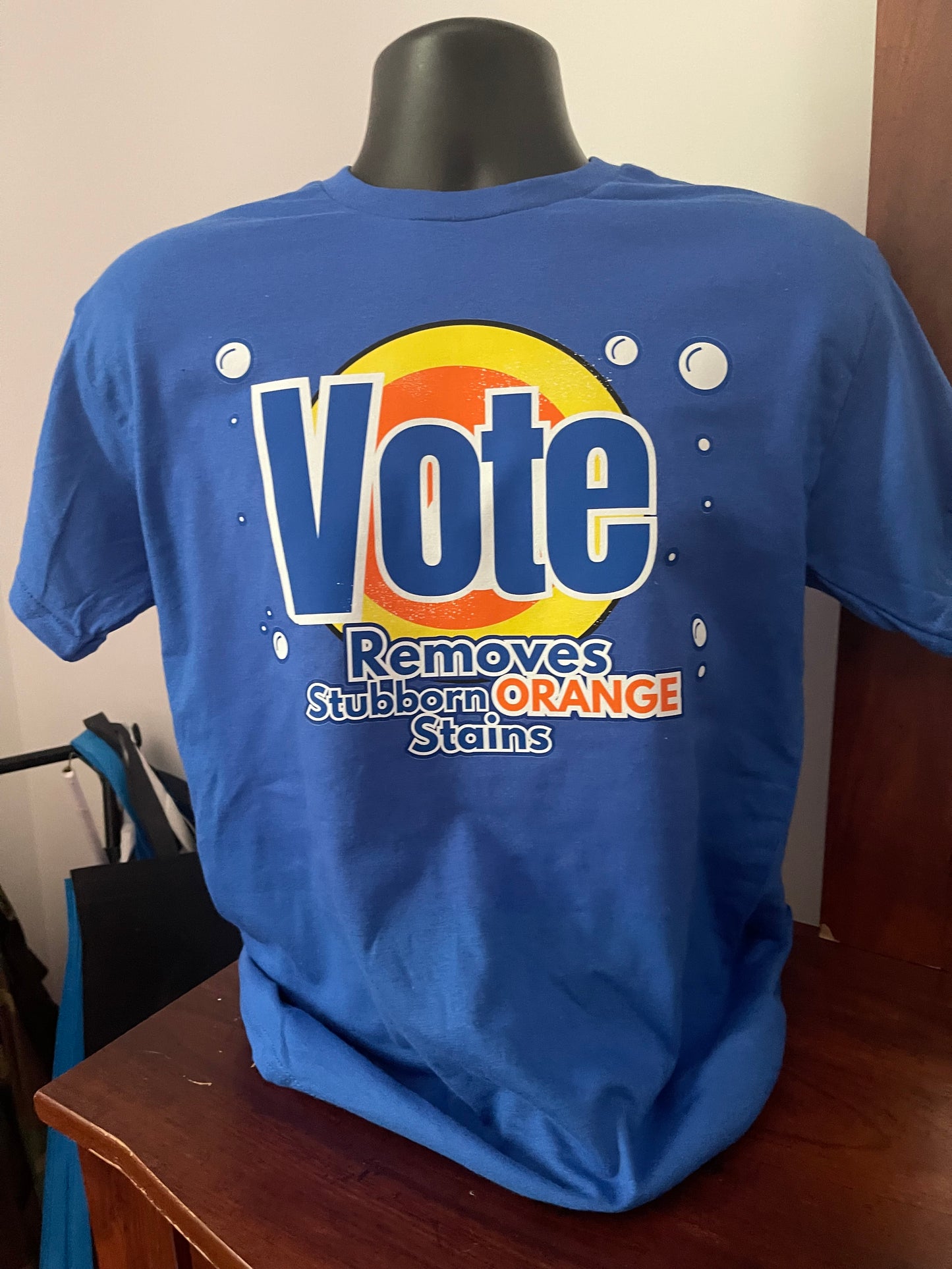 Vote Removes Stubborn Orange Stains- Graphic unisex tee