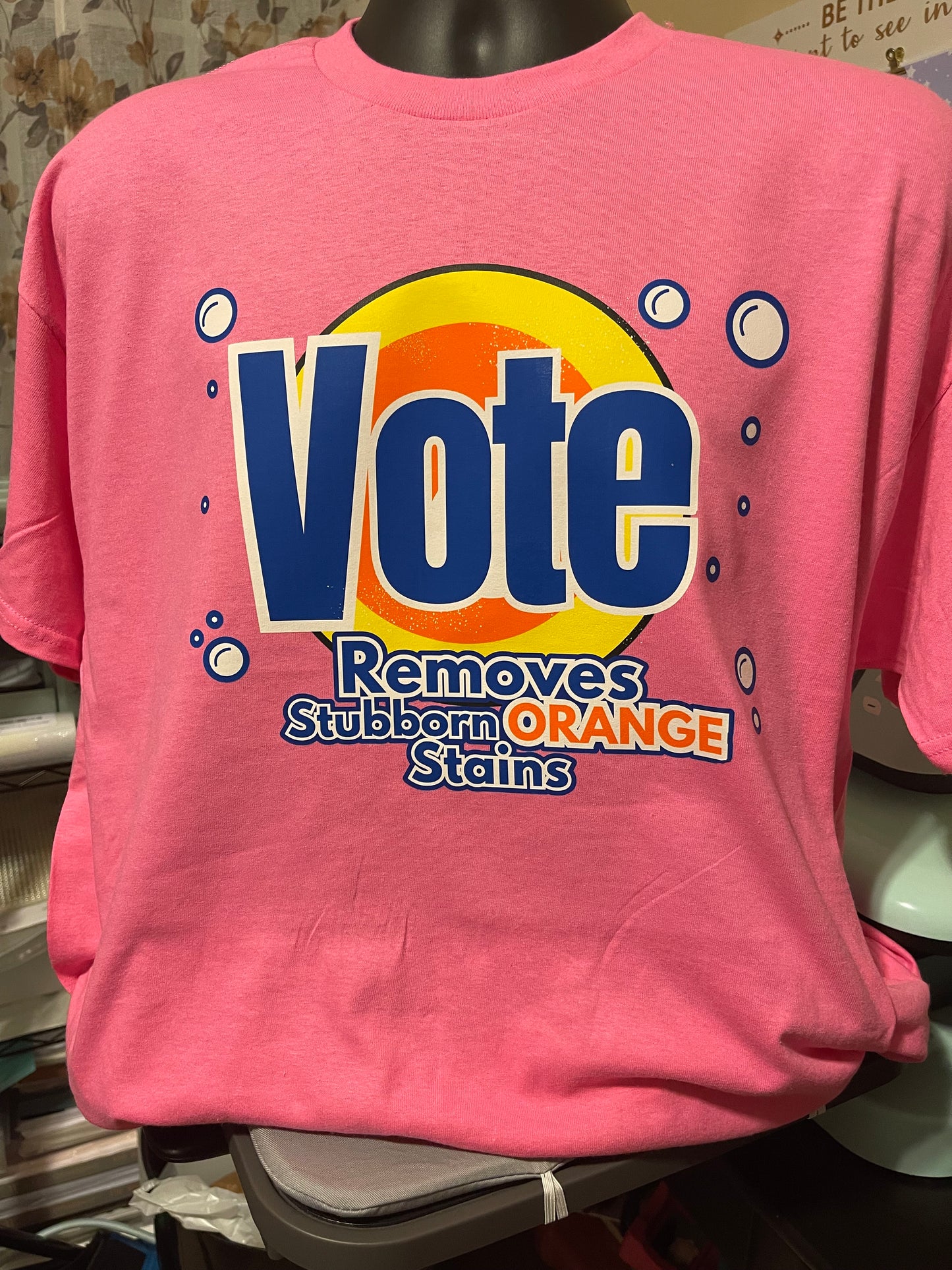 Vote Removes Stubborn Orange Stains- Graphic unisex tee