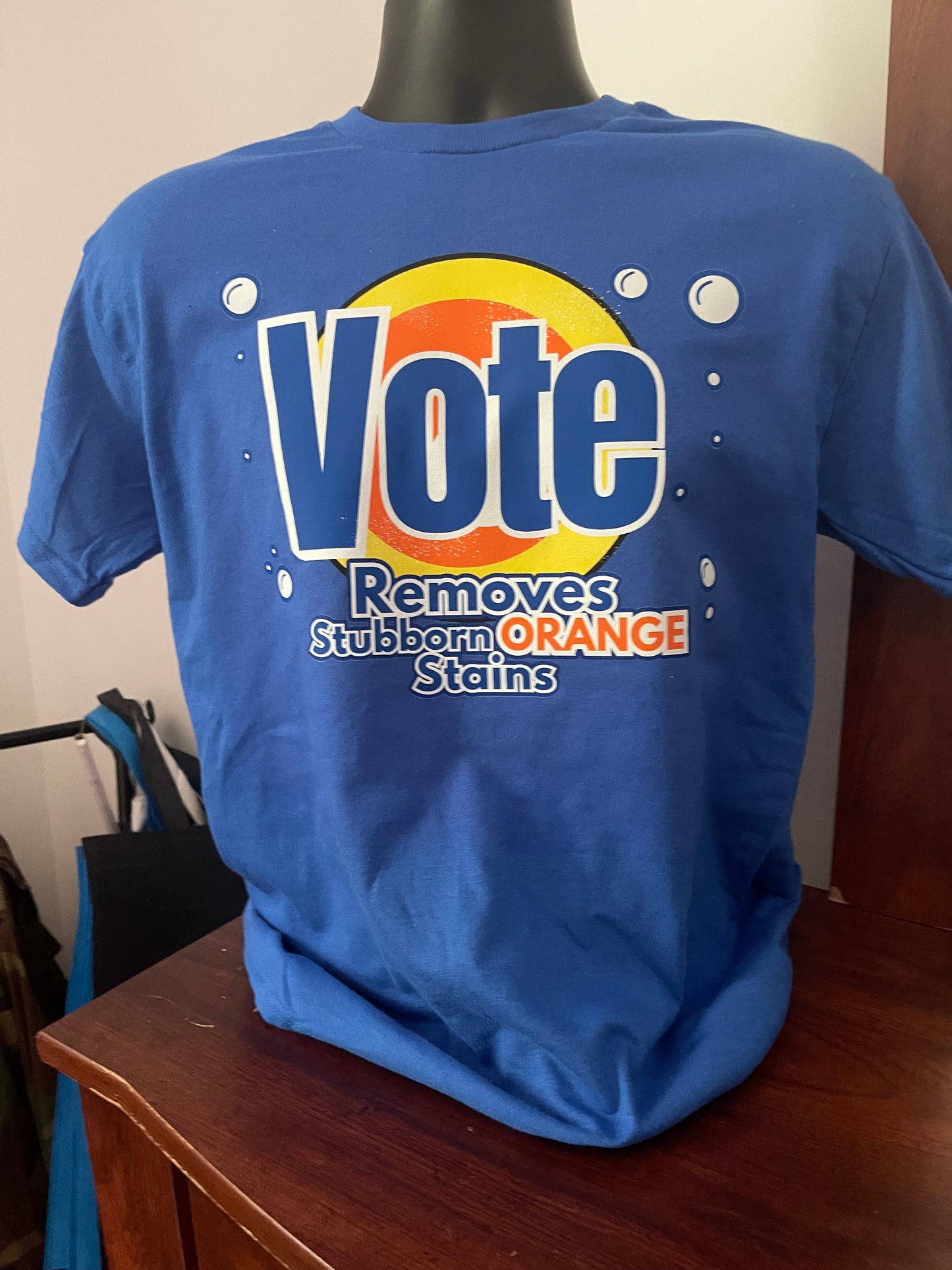 Vote Removes Stubborn Orange Stains- Graphic unisex tee