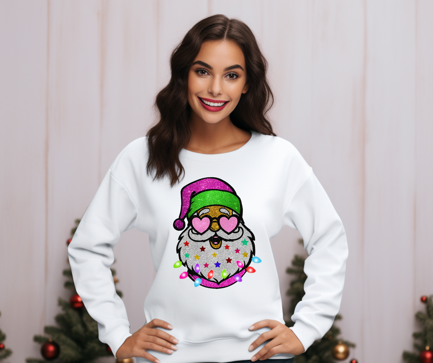 Glitter and Glow Sparkling Santa Sweatshirt