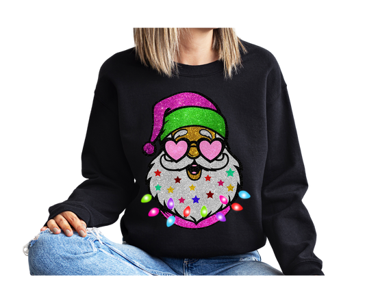 Glitter and Glow Sparkling Santa Sweatshirt