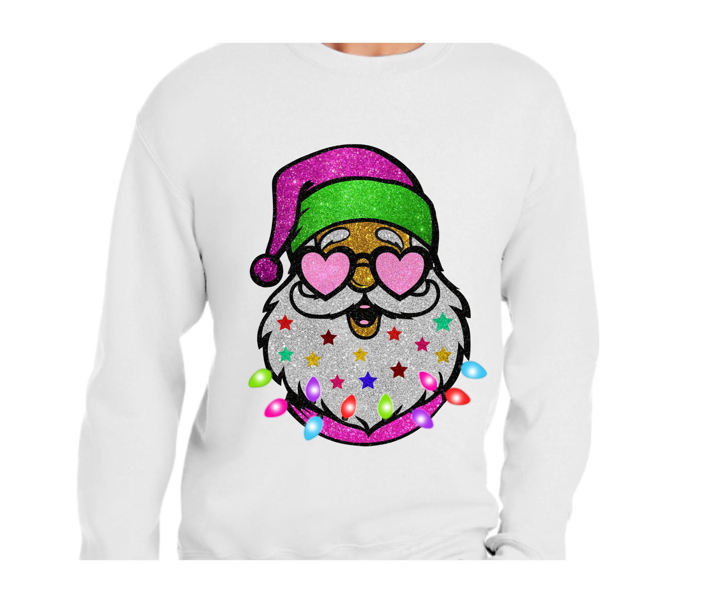 Glitter and Glow Sparkling Santa Sweatshirt