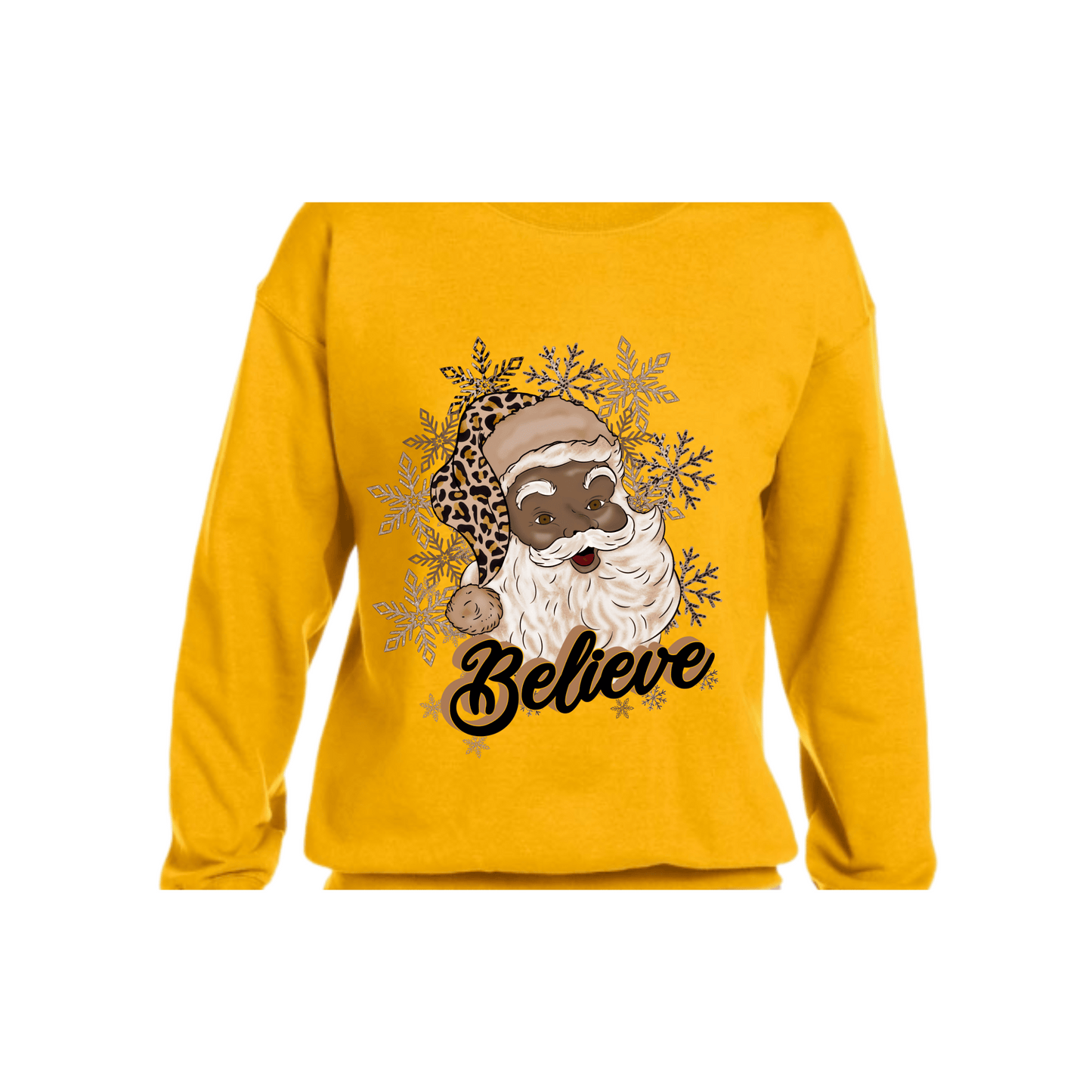 Leopard Print Santa Sweatshirt