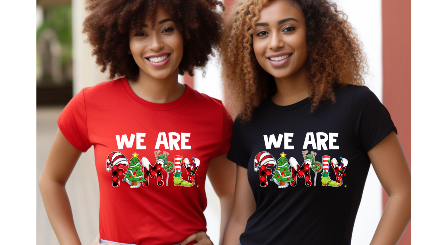 We are Family Christmas t-shirt