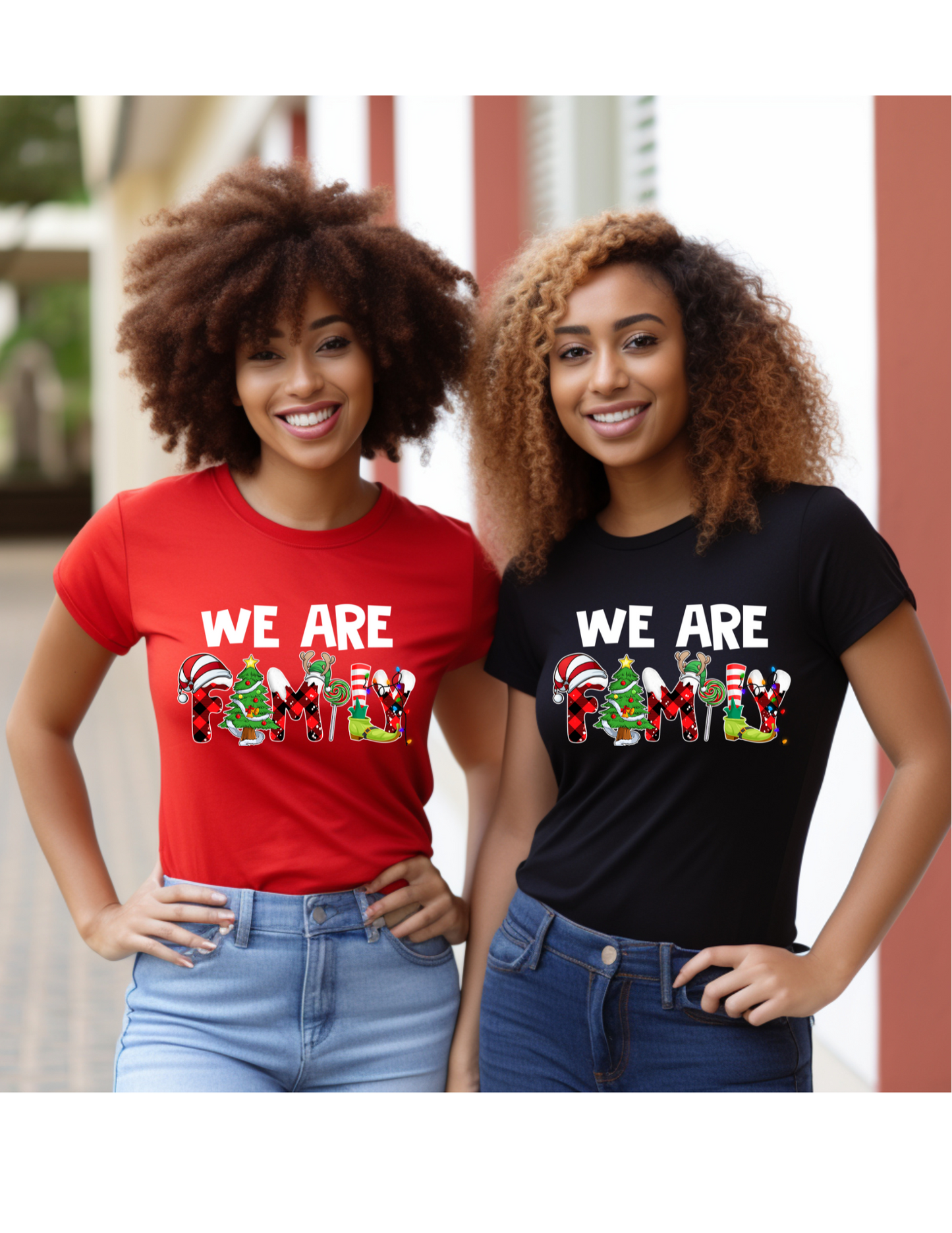 We are Family Christmas t-shirt