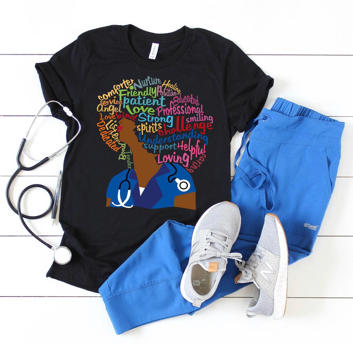 Nurse Afro Tee for Women